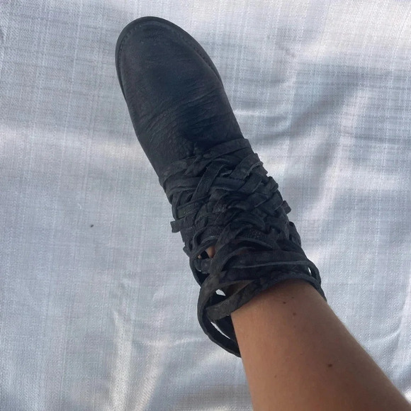 Womens Free People Braided Ankle Booties - Sz. 38 = 8 - Picture 4 of 5